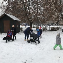 MŠ - První sníh - zahrada